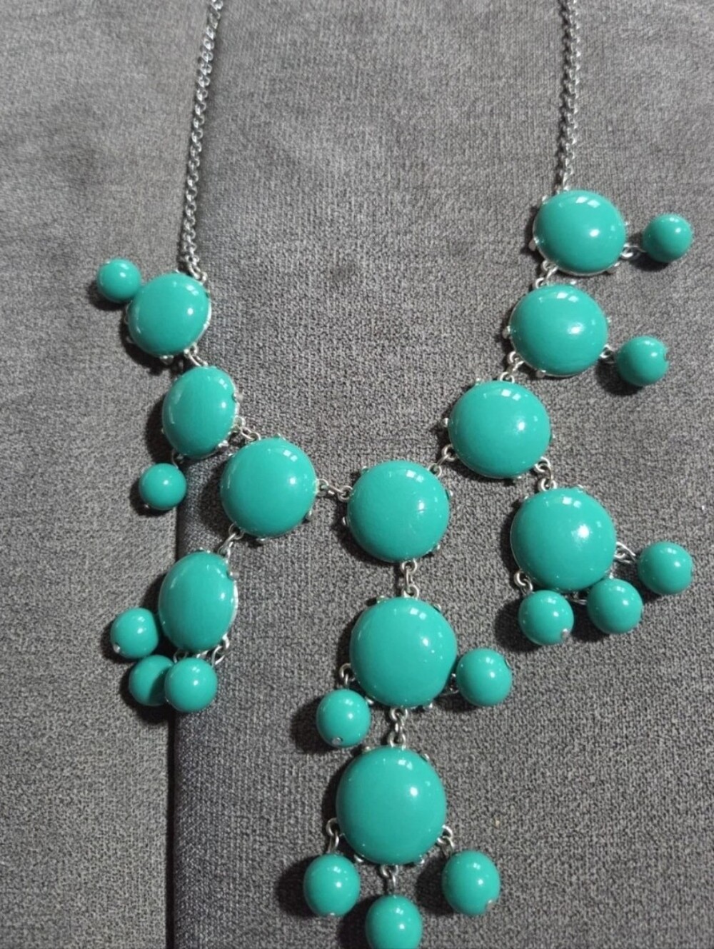 Turquoise Bubble Beaded Necklace